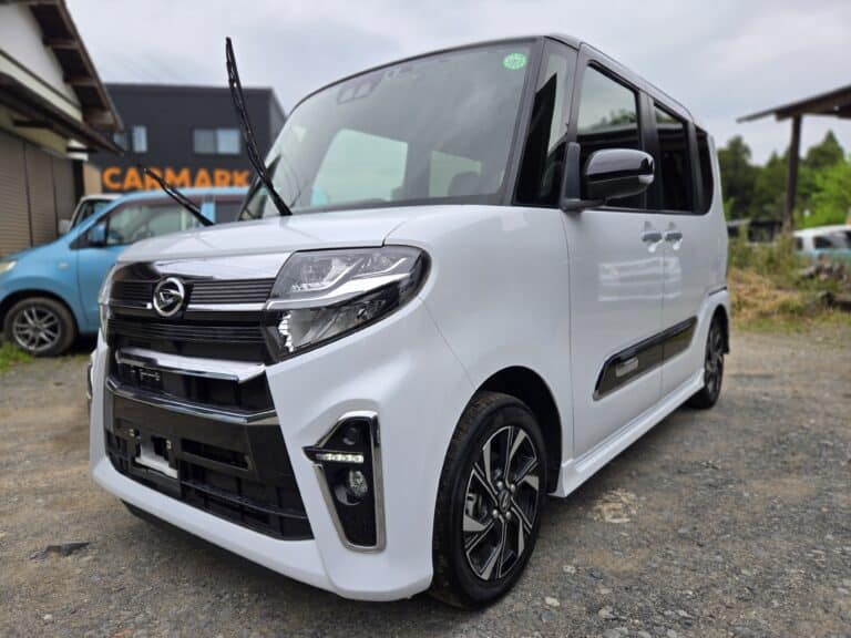 車検ロング　R10/3月　タントカスタム　ホワイト ダイハツ タントカスタムXスタイルセレクション 運転席540mmロング